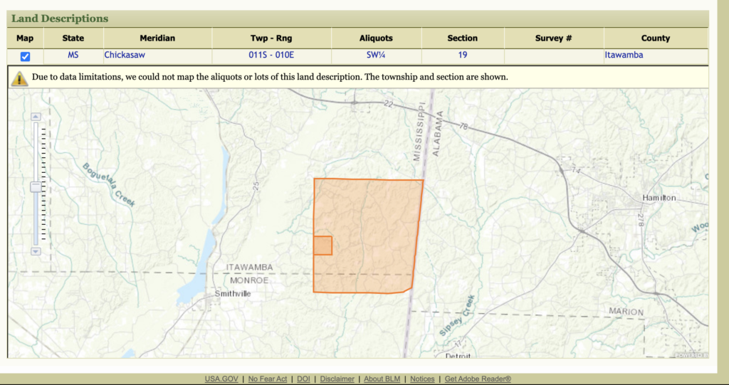 Land Patent 1845 Maxfield Kennedy Pres John Tyler